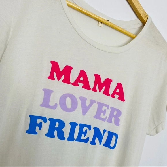 🌟NEW Sundry Mama Lover Friend Graphic Tee T-Shirt Size Small - Picture 3 of 7